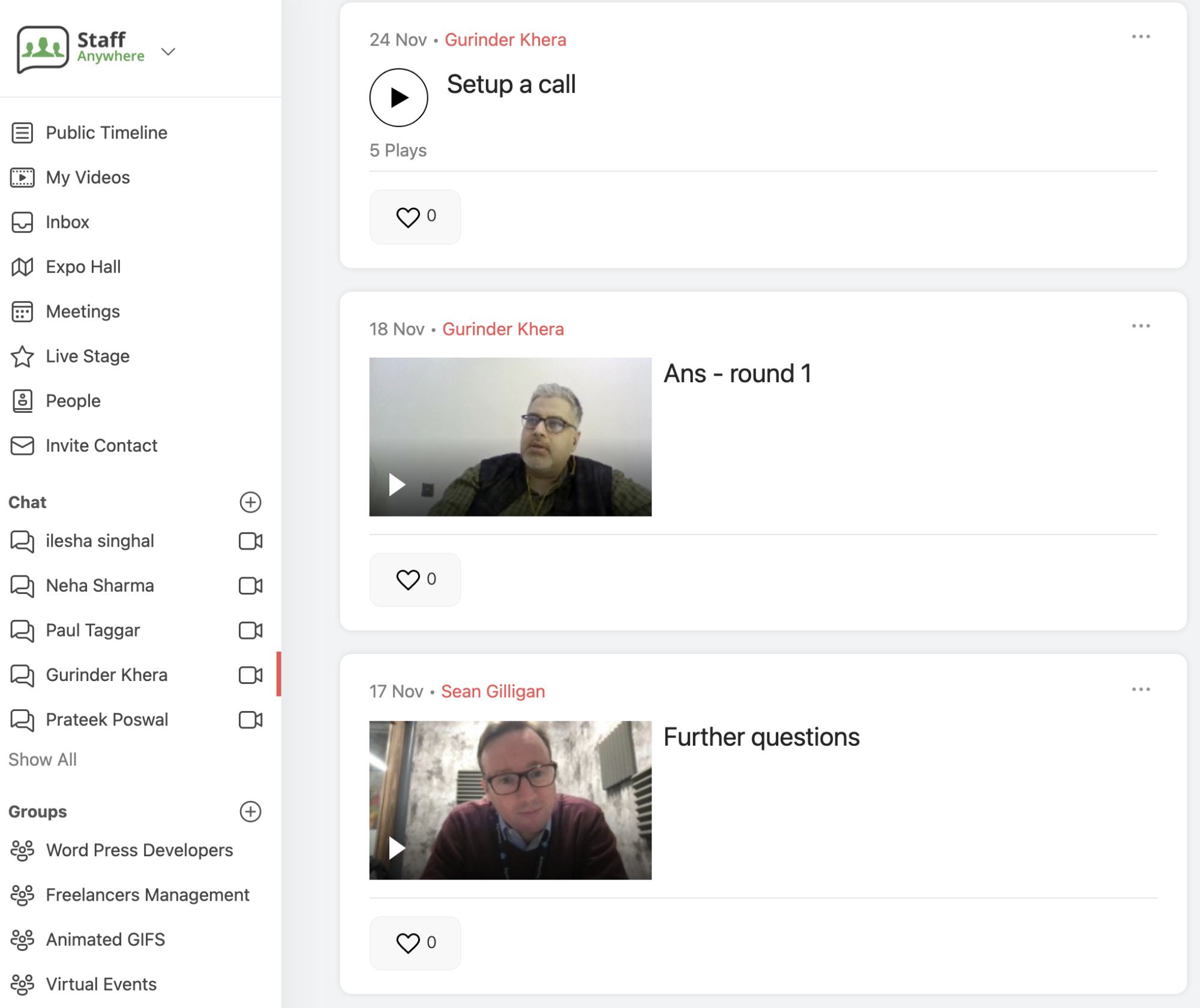Staff Anywhere portal for freelancers uses Watch and Learn for video messaging candidates